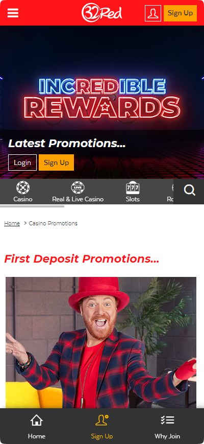 32red casino mobile bonus promo