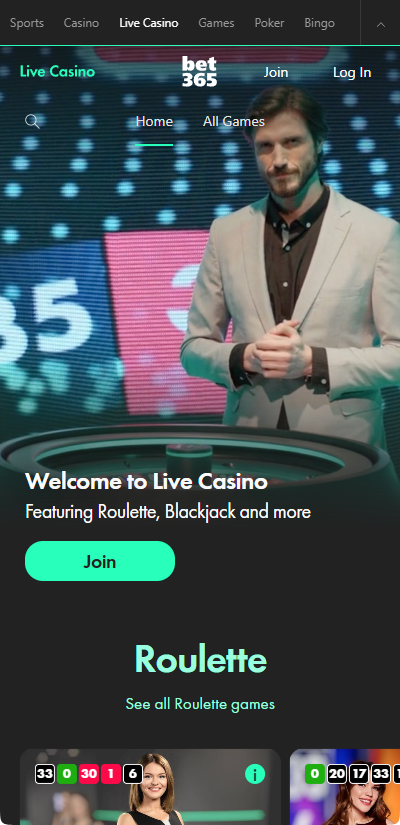 bet365 live casino mobile