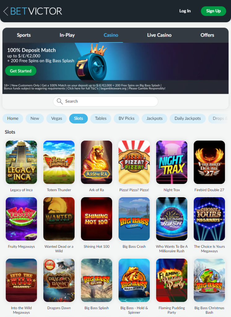 BetVictor casino slots games online