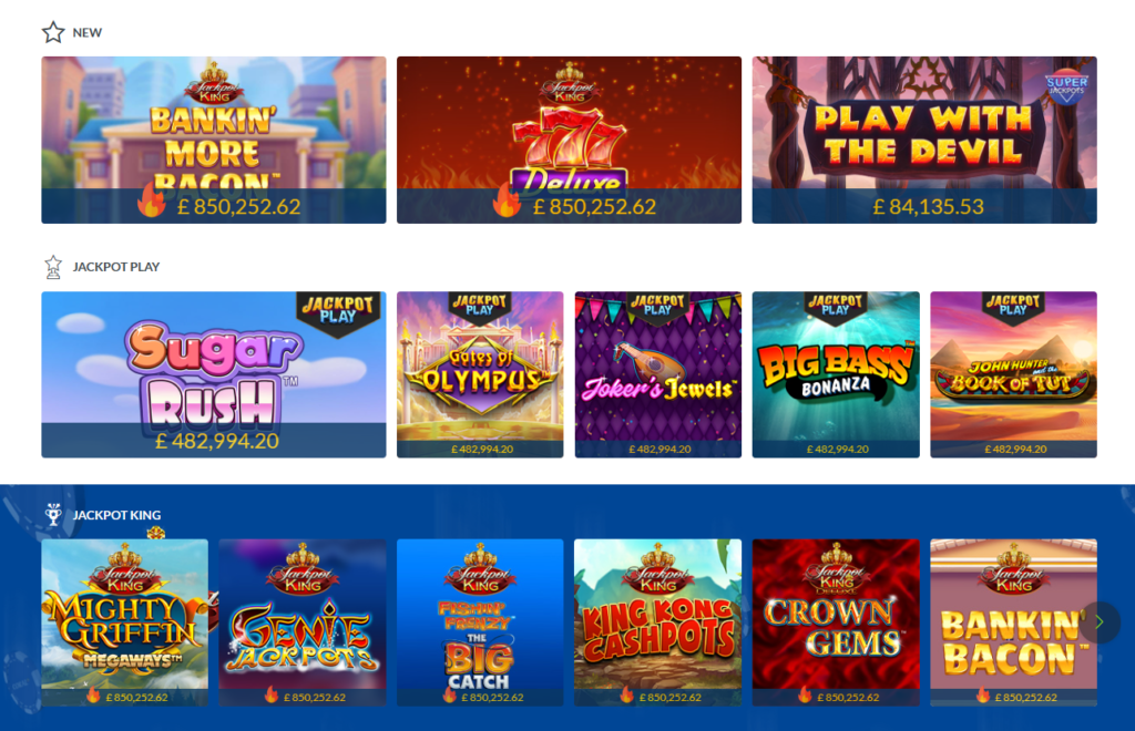 Coral casino jackpot games