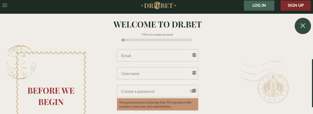 Drbet casino register