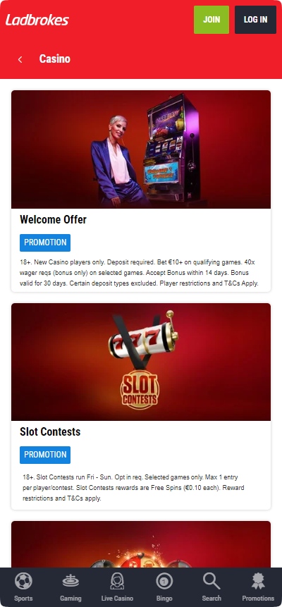 Ladbrokes mobile casino bonus