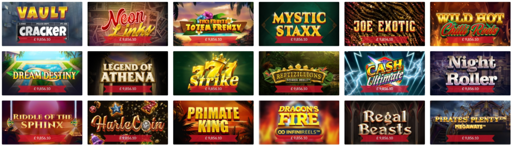 Mansion Casino online jackpot games