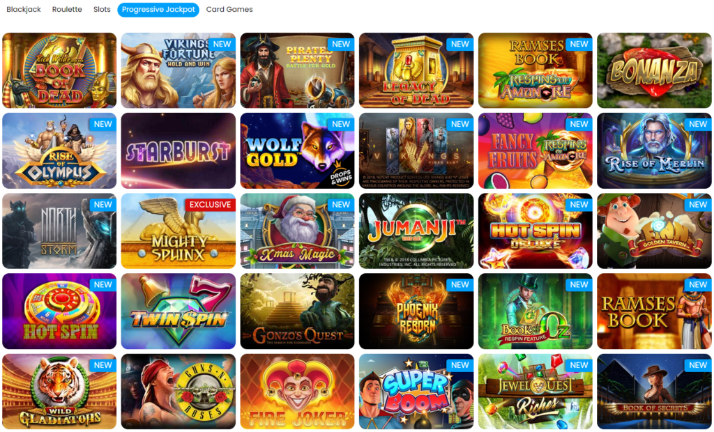 MrPlay casino jackpot games