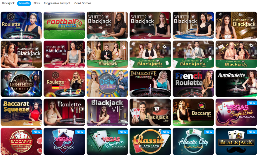 MrPlay casino table games