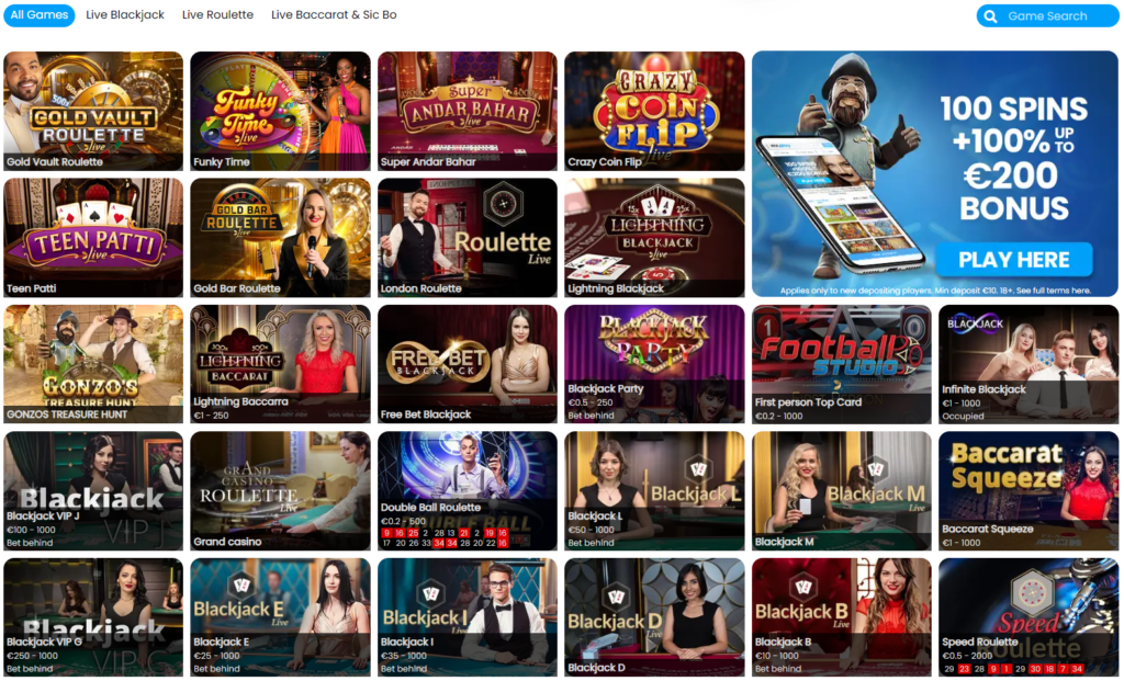 MrPlay live casino games