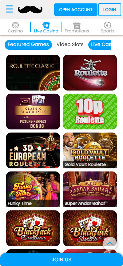 MrPlay live casino mobile