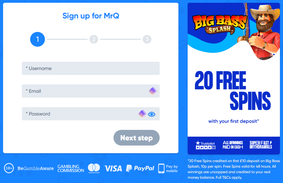 MrQ casino signup