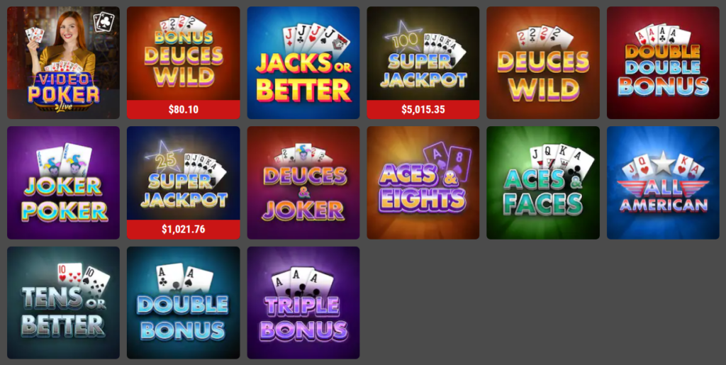 PokerStars casino video poker