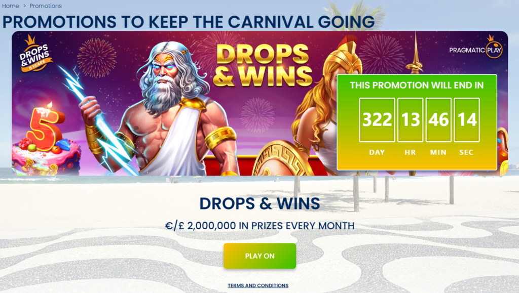 Spin Rio casino bonus promotions