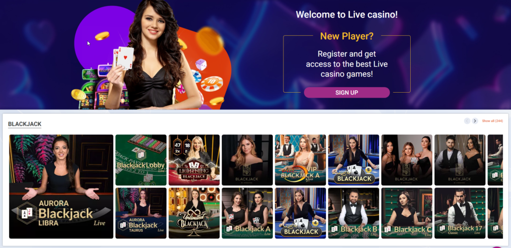 Tonybet live games