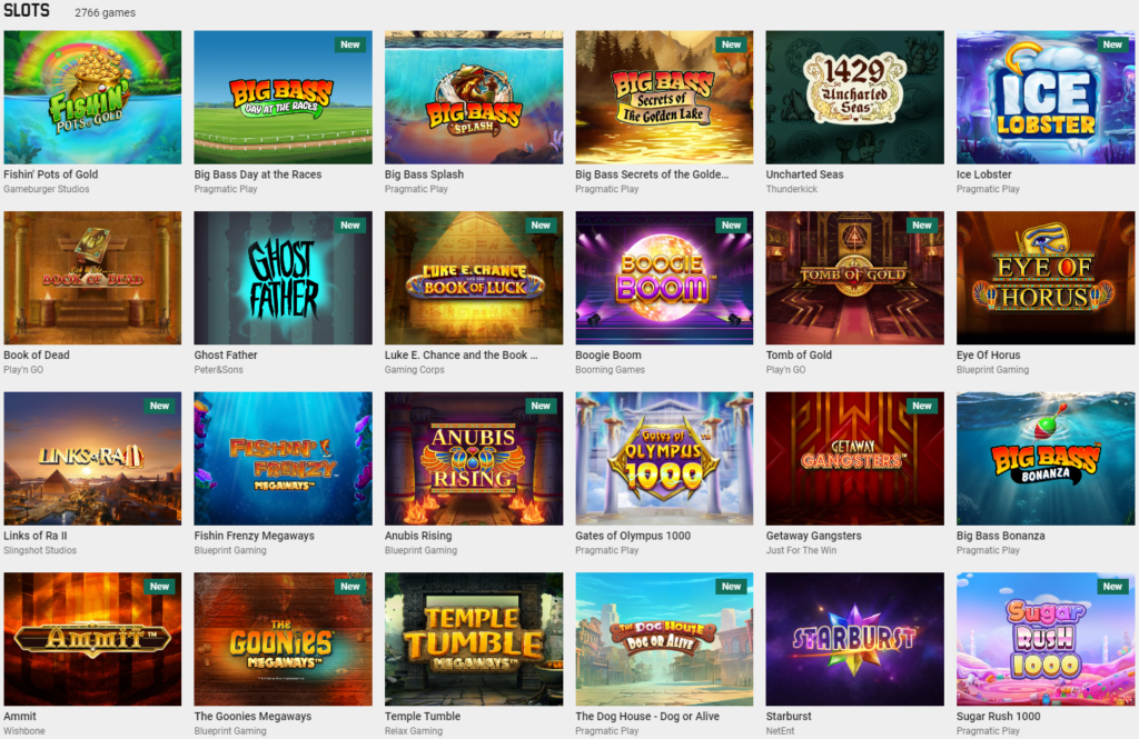 Unibet casino slots games