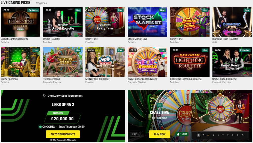 Unibet live casino