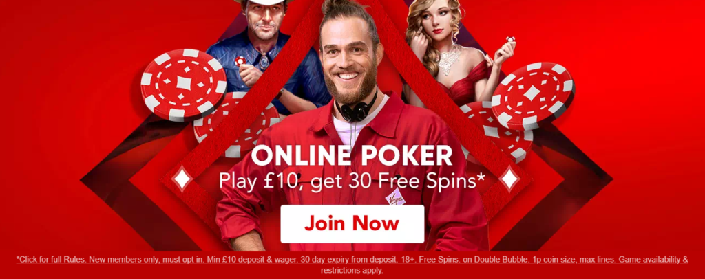 Virgin Games casino online poker bonus