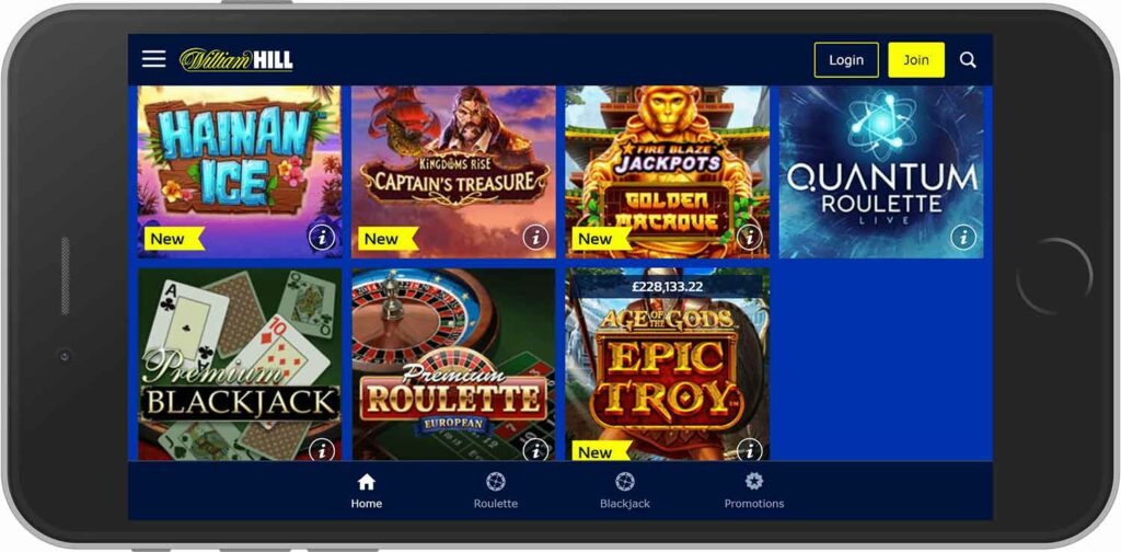 William Hill casino mobile